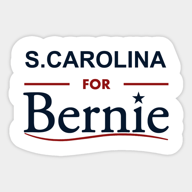 S. Carolina for Bernie Sticker by ESDesign